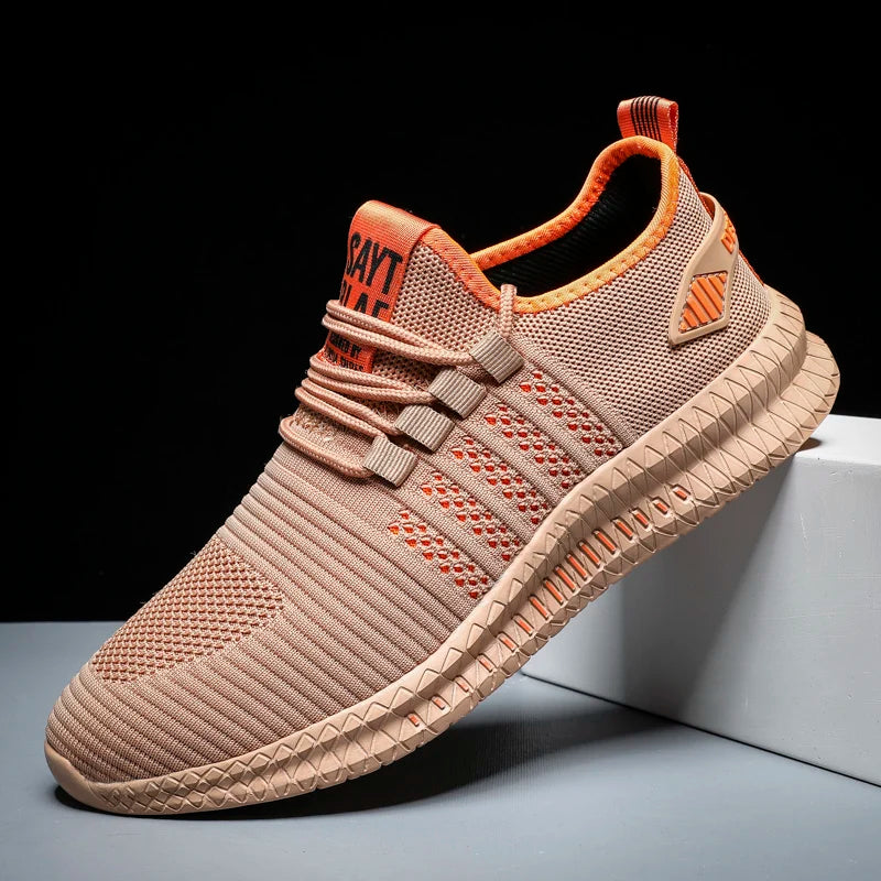Fashion Sneakers Lightweight Men Casual Shoes Breathable Male Footwear Lace Up Walking Shoe - Tasawoq