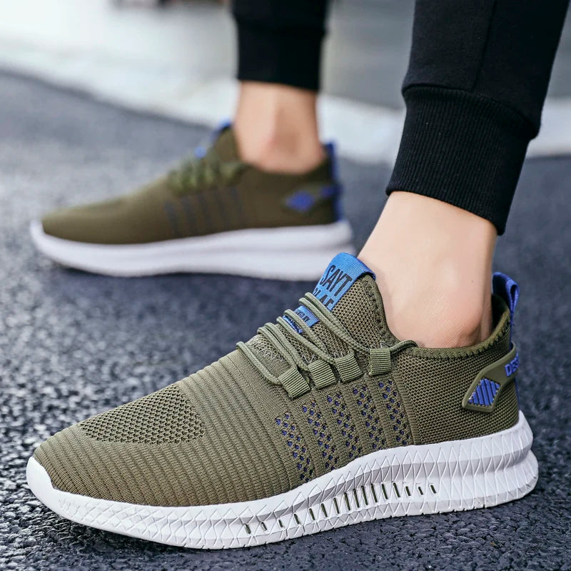 Fashion Sneakers Lightweight Men Casual Shoes Breathable Male Footwear Lace Up Walking Shoe - Tasawoq