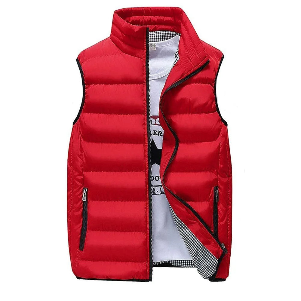 Men Vest Windproof Vest Men Jacket Sleeveless Vest Winter Jacket Casual Coat Men down Cotton Warm Thicken Waistcoat thick gilet - Tasawoq