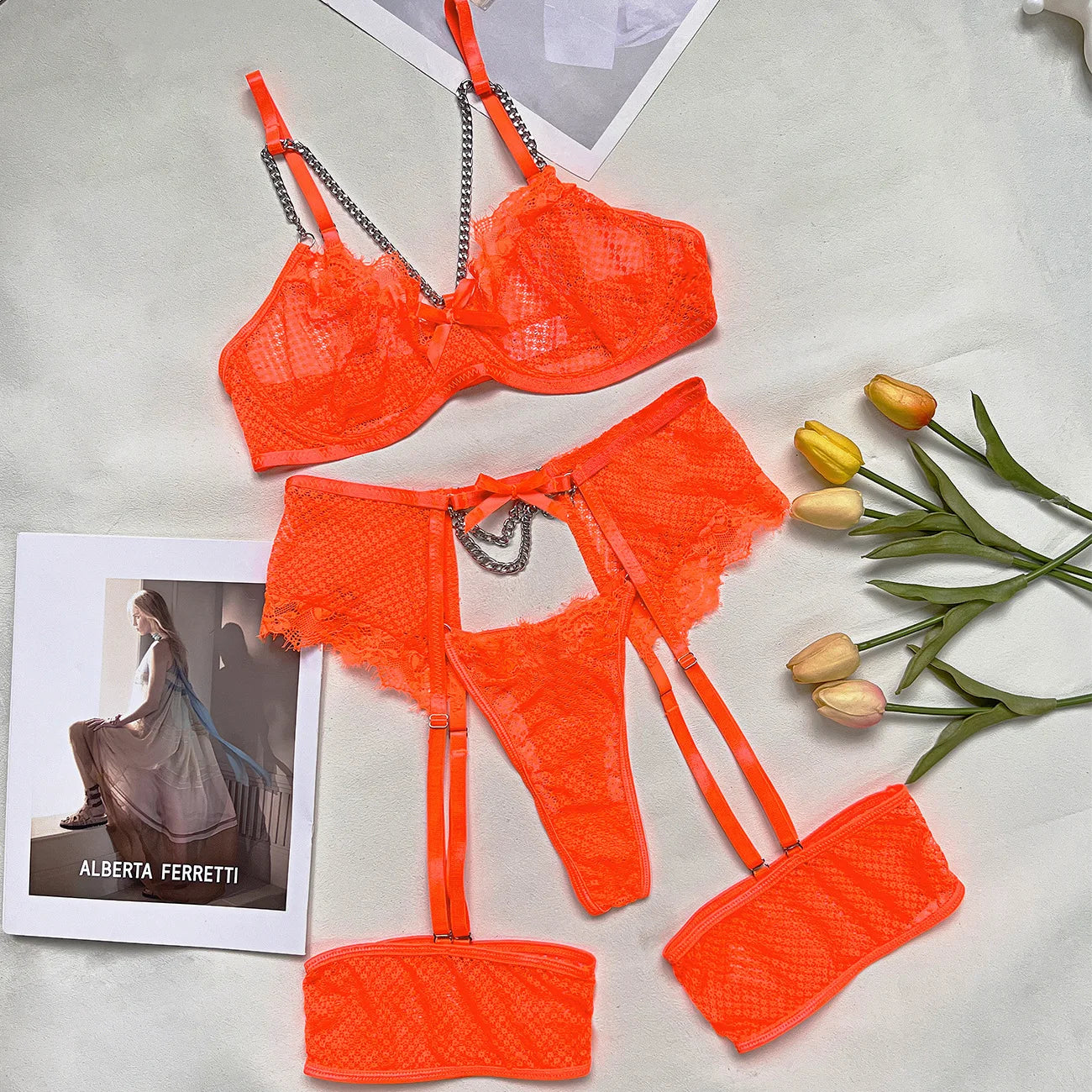 Lingerie Underwear Bras Sets Lace Garter Lingerie Women Intimates 2024 Underwire Bra And Panty Thongs Ladies Underwear Set - Tasawoq