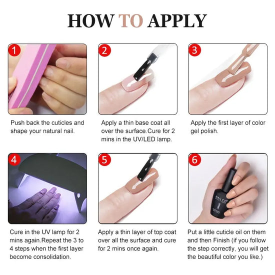 NAILCO 15ml Top Coat Base Coat Gel Nail Primer Gel Remover Nail Art Semi Permanent Lacquer Varnish Hybrid Nail Supplies - Tasawoq