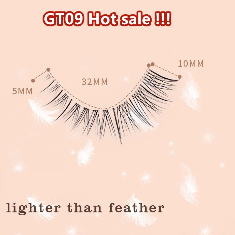4pairs Natural False Eyelashes Thin Band Hand Made Short Lighter Eyelash Cosplay Korean Fashion Wispy Extension Makeup Tools - Tasawoq
