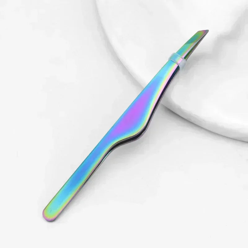 Hair Removal Tweezers Stainless Steel Eyebrow Tweezers Slant Tip Point Tip Flat Tip Rose Gold Silver Black Cosmetic Makeup Tools - Tasawoq