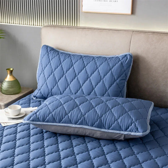 2 Pieces Waterproof Pillowcase Anti Stain Machine Washable Pillow Cover Bedroom Decoration Suitable For With Children And Pets - Tasawoq