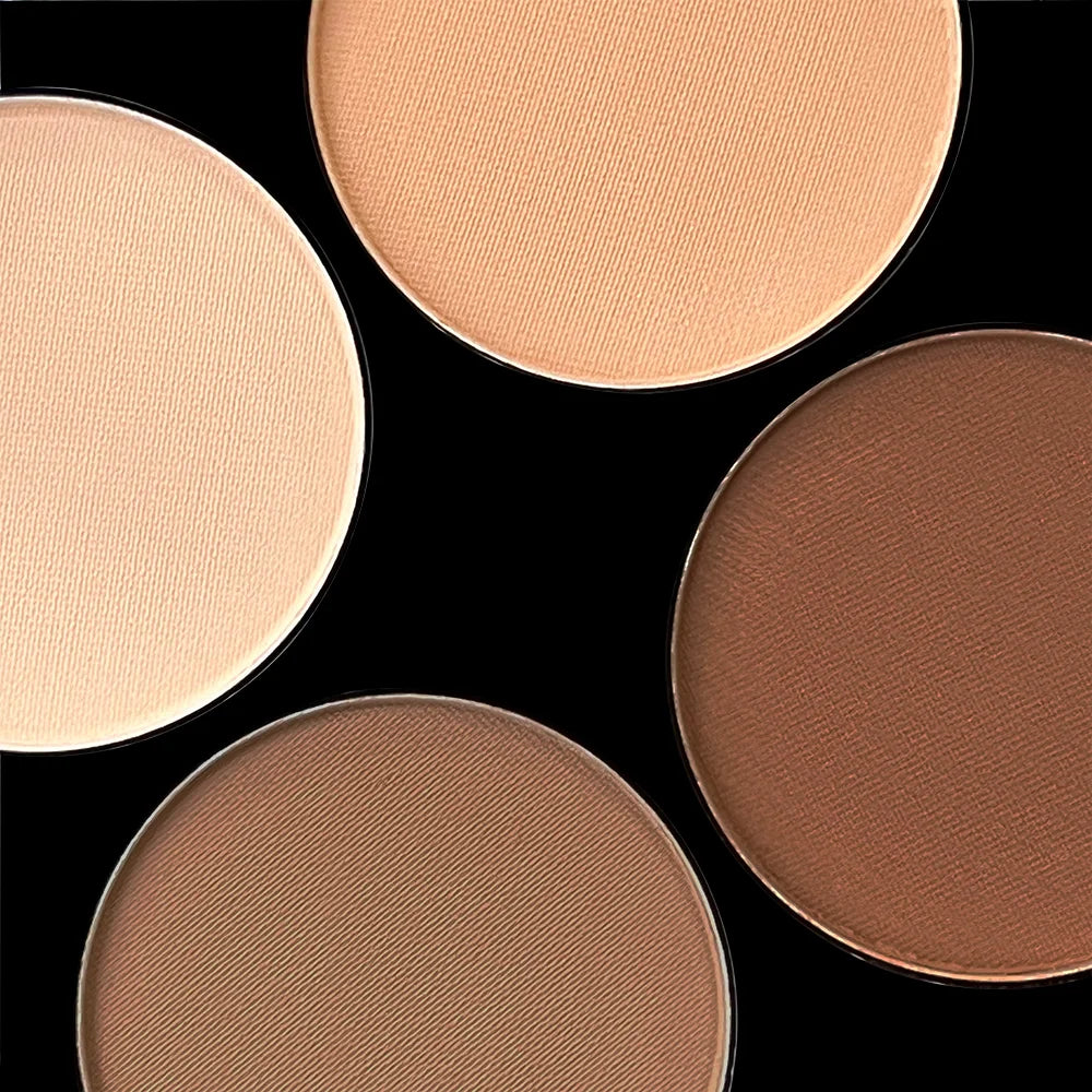 6 Colors Highlight Contouring Powder Palette Face Shadow Contouring Powder Makeup Palette With Brush Face Bronzer Color Correcti - Tasawoq