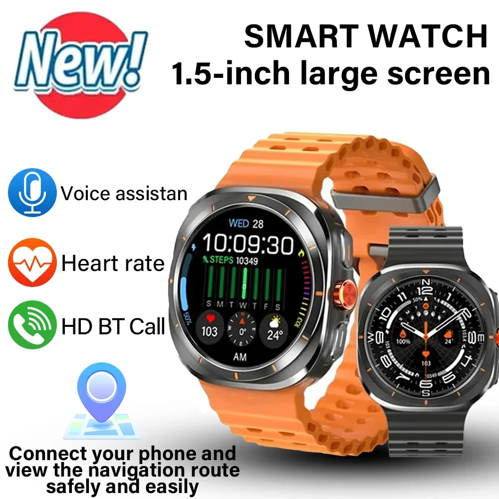 LAXASFIT Watch 7 Ultra Smartwatch Bluetooth Talk HD AMOLED Screen Fitness Tracker Health Monitoring Smartwatch for Android IOS - Tasawoq