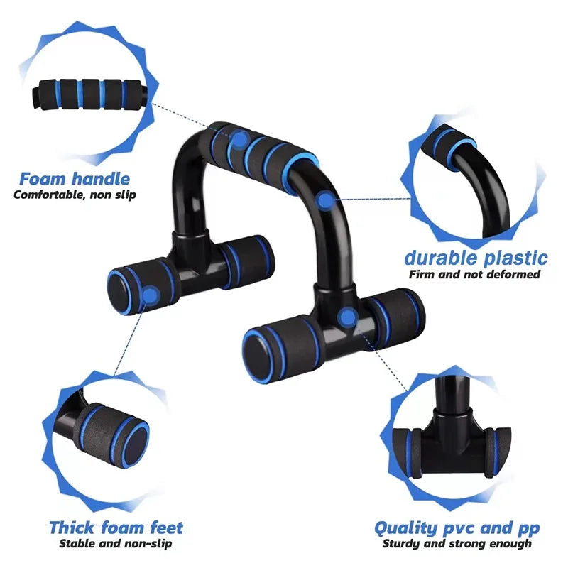 1pair U-shaped Push-up Rack Fitness Equipment Hand Sponge Grip Muscle Training Push Up Bar Chest Home Gym Body Building - Tasawoq