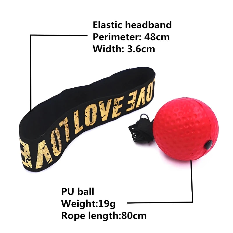 1Pcs MMA Boxing Speed Ball Head-Mounted Pu Punch Sanda Training Hand Eye Reaction Home Sandbag Fitness Equipment Gym Muay Thai - Tasawoq