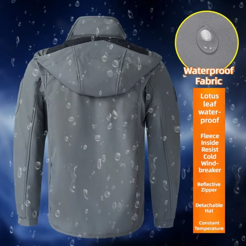 Men's Thicken Warm Jacket Autumn Winter Coats Outdoor Jackets Ski Climbing Windbreaker Waterproof Puffer Jacket Men - Tasawoq
