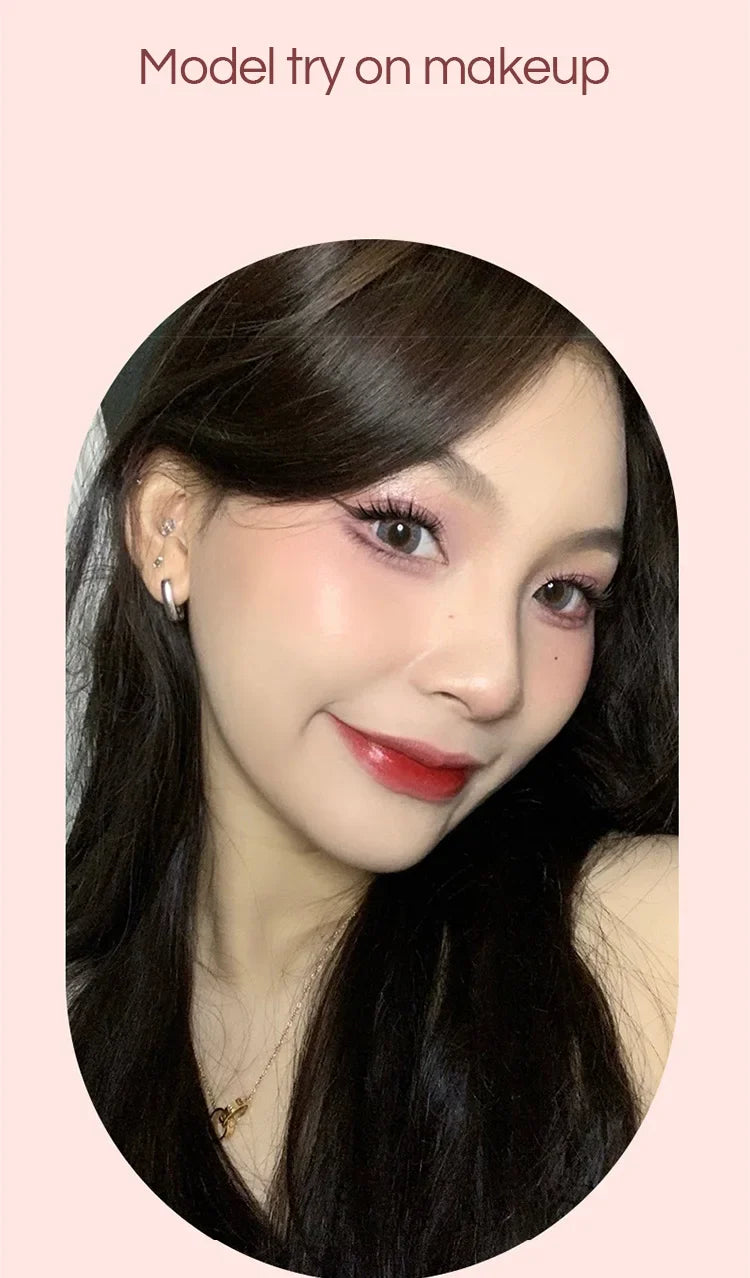 Lightly Glass Water Gloss Herorange Lip Glaze Mirror Moisturizing Plump Lips Not Easy To Stick To The Cup Long-Lasting Makeup - Tasawoq