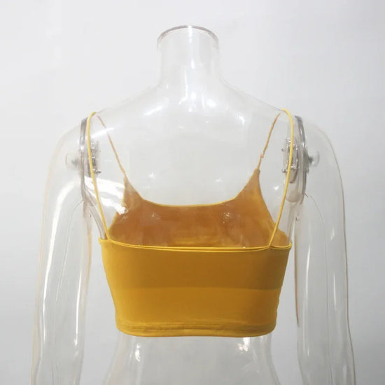 Sexy Sleeveless Vest Corset Crop Top Women Aesthetic Clothing Summer Y2k Streetwear White Black Yellow Red Tank Top for Womens - Tasawoq