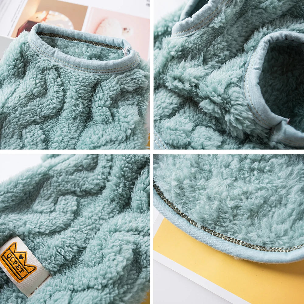 Soft Cozy Cat Clothes Autumn Winter Warm Fleece Sweatshirt for Small Dogs Puppy Kitten Jacket Coat Pet Sphynx Costume Sweater - Tasawoq