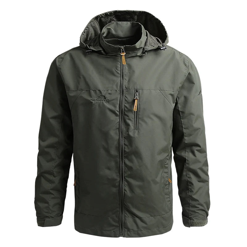 2024 Winter Jacket Fashion Coat Hoodies Camping Hiking Jacket Men's Casual Waterproof Jacket Windbreaker Men Outerwear Clothes - Tasawoq