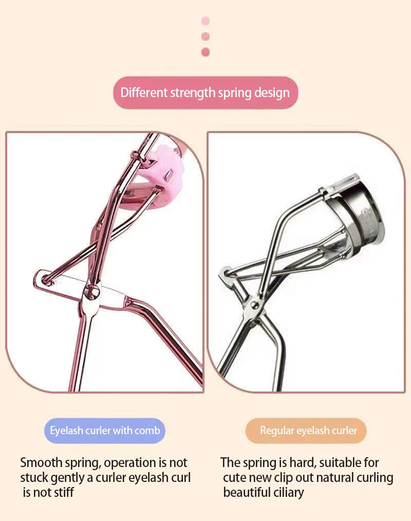 Professional Rose Gold Eyelash Curler Eyelash Cosmetics Makeup Tools Ladies Accessories Quick Styling Compact Portable - Tasawoq