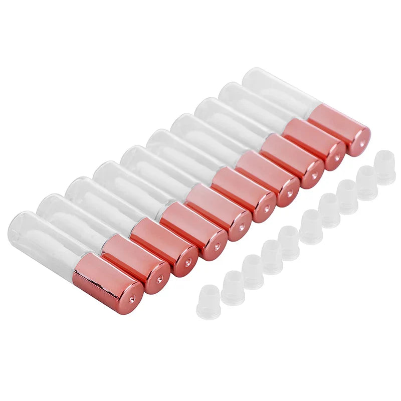 10pcs 1.2ML Empty Lip Gloss Tube Plastic Refillable Bottles Liquid Lipstick Container lipgloss Sample Bottle - Tasawoq
