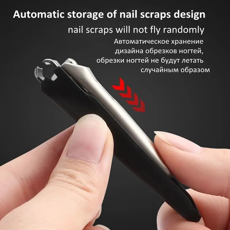 Nail Trimmer Pedicure Scissor Nail Clippers Stainless Steel Anti Splash Fingernail Cutter Manicure Tools Bionics Design - Tasawoq