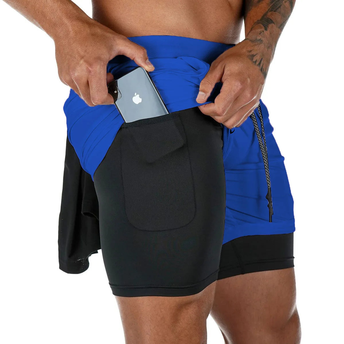 Camo Running Shorts Men Gym Sports Shorts 2 In 1 Quick Dry Workout Training Gym Fitness Jogging Short Pants Summer Men Shorts - Tasawoq