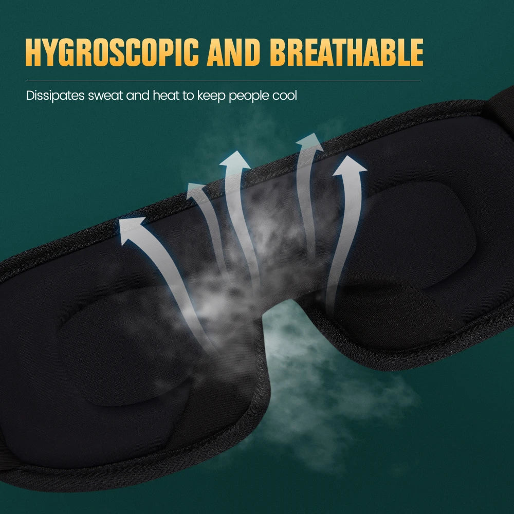 3D Sleeping Mask Block Out Light Sleep Mask For Eyes Soft Sleeping Aid Eye Mask for Travel Eyeshade Night Breathable Slaapmasker - Tasawoq