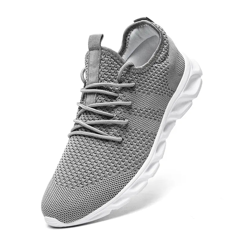 Men Casual Sport Shoes Light Sneakers White Outdoor Breathable Mesh Black Running Shoes Athletic Jogging Tennis Shoes - Tasawoq