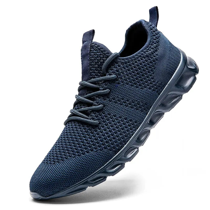 Men Casual Sport Shoes Light Sneakers White Outdoor Breathable Mesh Black Running Shoes Athletic Jogging Tennis Shoes - Tasawoq