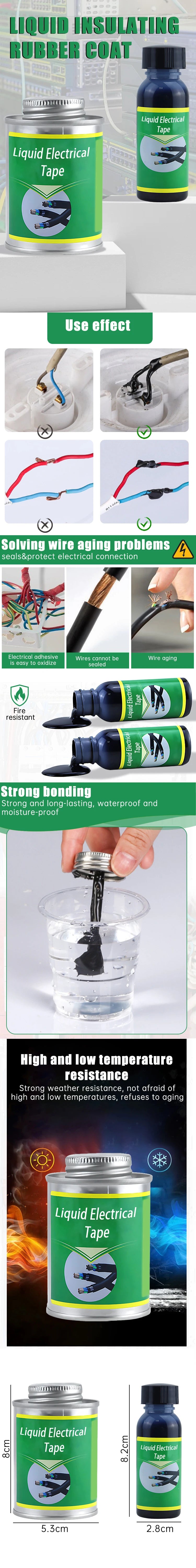 Liquid Electrical Tape Insulating Tape Rubber Electrical Wire Cable Coat Fix Line Glue Liquid Insulation Paste Sealant - Tasawoq