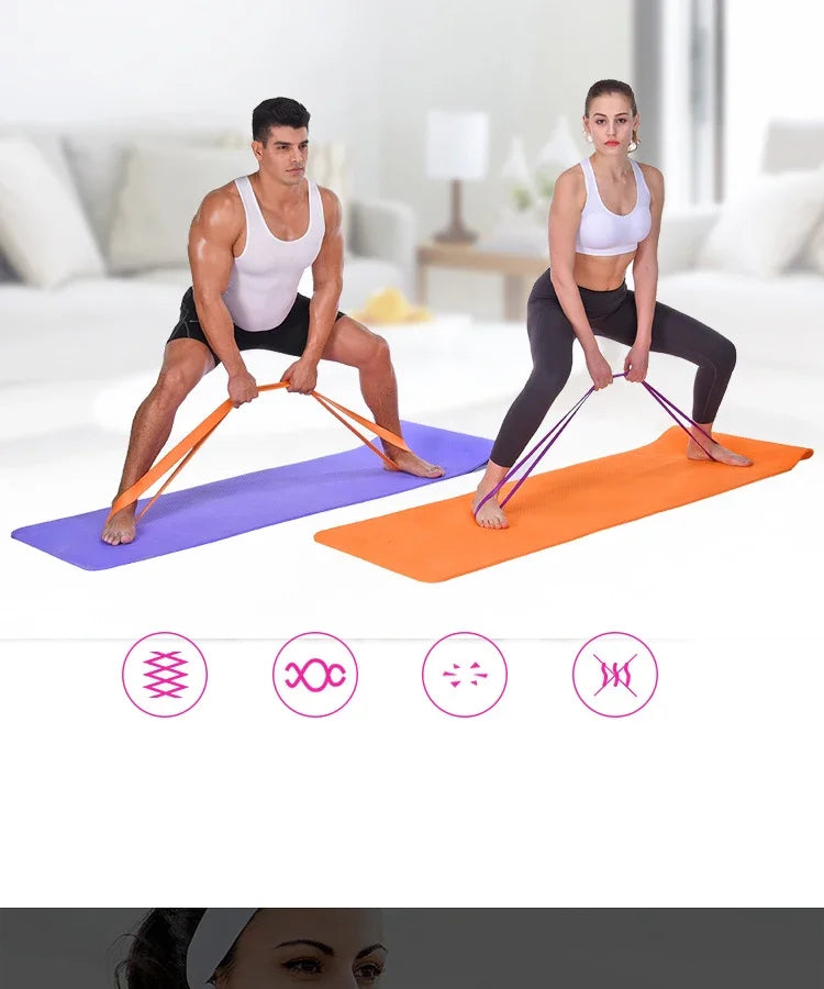 Resistance Bands Exercise Elastic Workout Ruber Loop Strength Rubber Band Gym Fitness Equipment Training Expander Unisex - Tasawoq