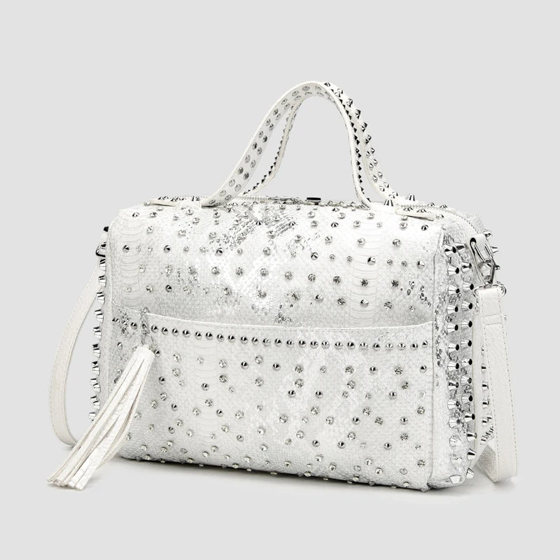 Women's bag luxury designer purses and handbags Shoulder bags vintage Rivet tote bag for women Large capacity travel bag purse - Tasawoq