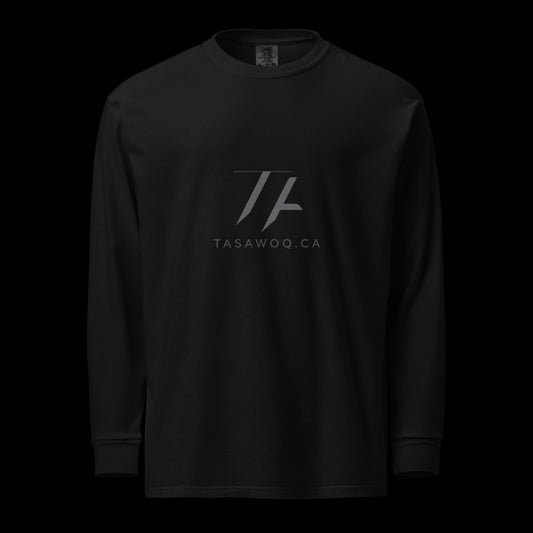Garment-dyed heavyweight long-sleeve shirt - Tasawoq