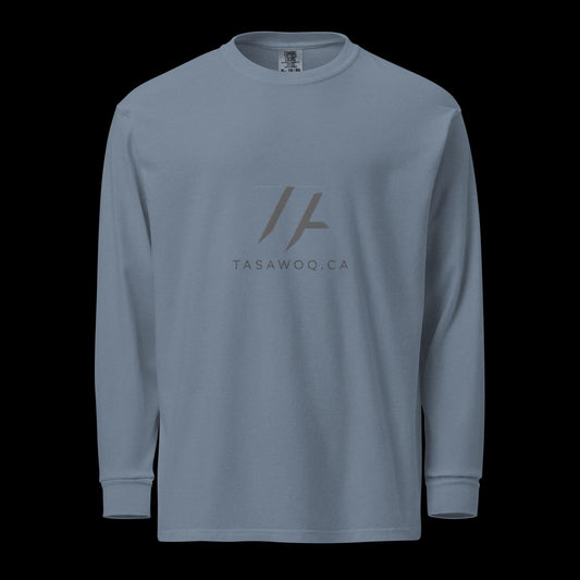 Garment-dyed heavyweight long-sleeve shirt - Tasawoq