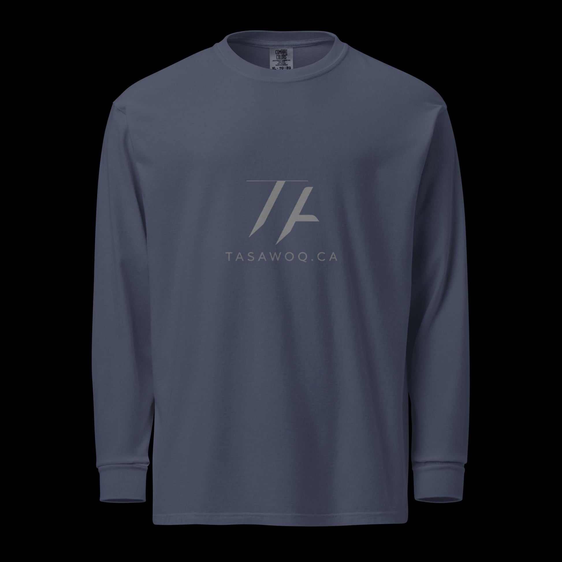 Garment-dyed heavyweight long-sleeve shirt - Tasawoq